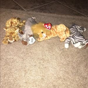 Ty Beanie Babies Lot (Dotson, Spike, Orion, Prance)